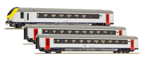 LS Models 43553 - 3pc Passenger Coach Set BDx, B & B of the SNCB